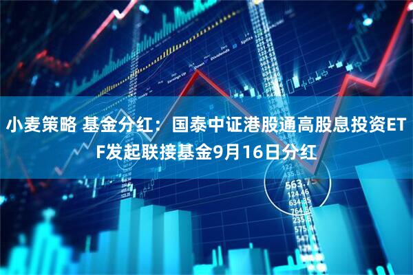 小麦策略 基金分红：国泰中证港股通高股息投资ETF发起联接基金9月16日分红