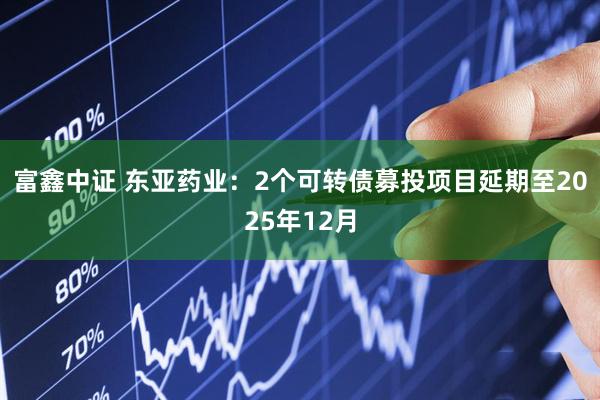 富鑫中证 东亚药业：2个可转债募投项目延期至2025年12月