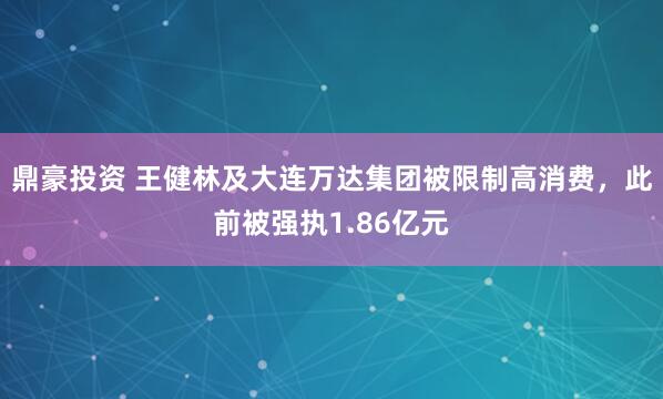 鼎豪投资 王健林及大连万达集团被限制高消费，此前被强执1.86亿元