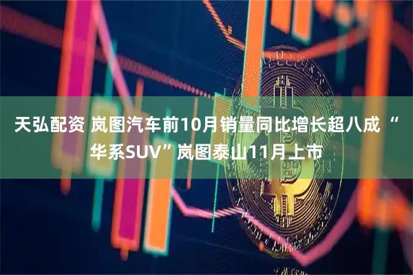 天弘配资 岚图汽车前10月销量同比增长超八成 “华系SUV”岚图泰山11月上市