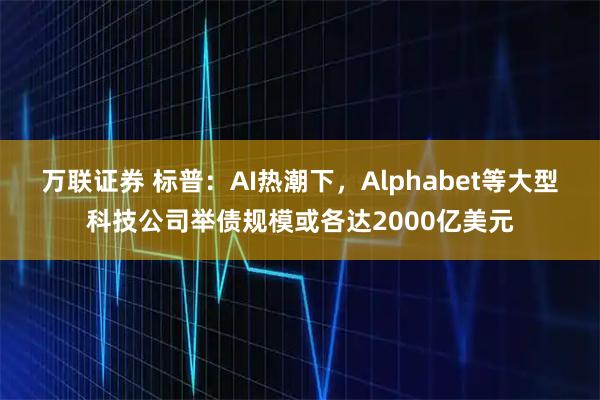 万联证券 标普：AI热潮下，Alphabet等大型科技公司举债规模或各达2000亿美元